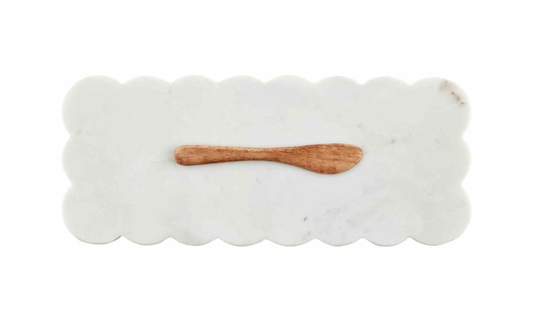 Scalloped Marble Cheese Board