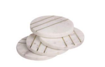 Marble and Brass Coasters
