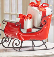 Red Distressed Sleigh