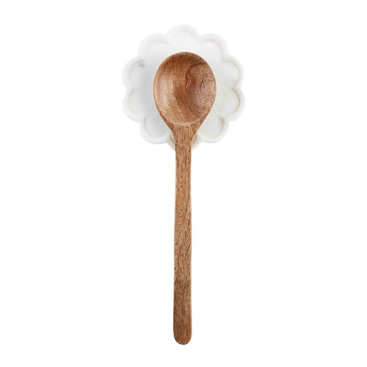 Scalloped Marble Spoon Rest
