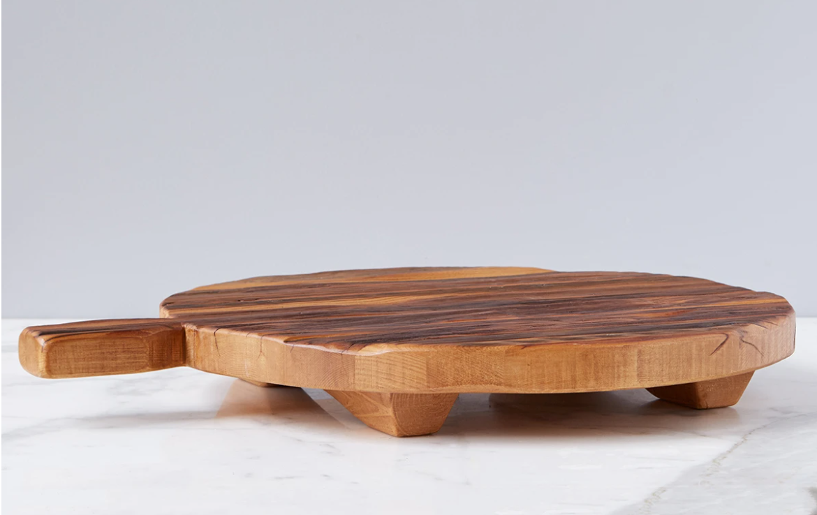Oversized Round Footed Serving Board