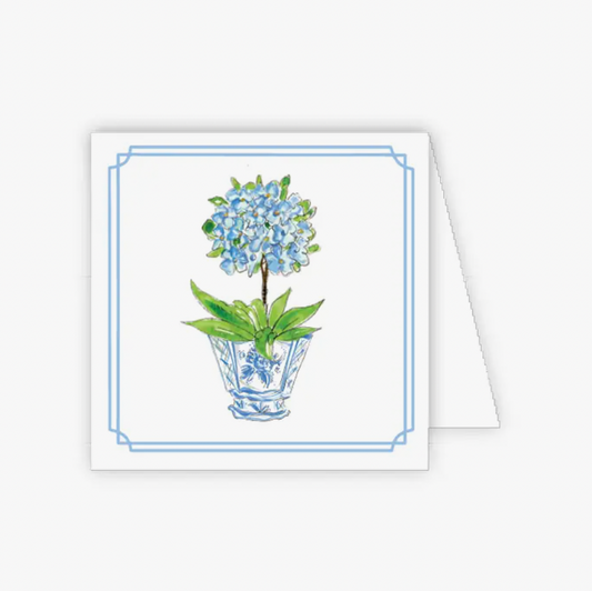 Blue Primrose in Cashe Pot Enclosure Card