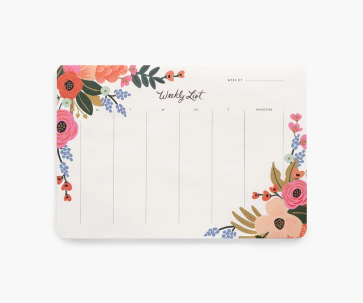 Lively Floral Weekly Deskpad