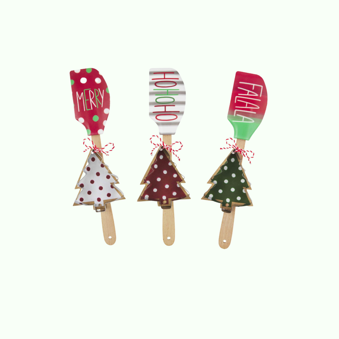 Holiday Spatula & Cookie Cutter Set