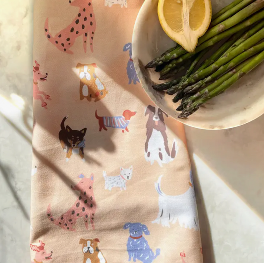 Dogs Tea Towel