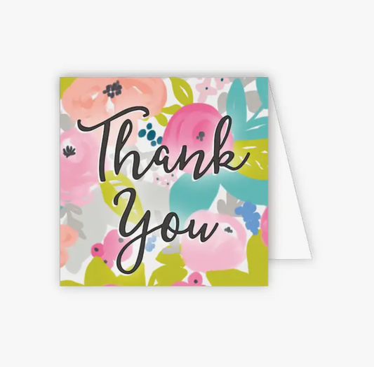 Thank You Bright Floral Enclosure Card