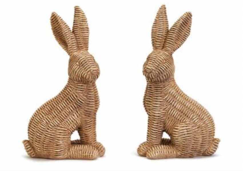 Hoppy Spring Basket Weave Pattern Bunny